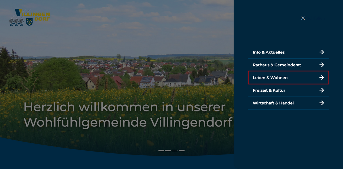 Menüpunkt Leben&Wohnen