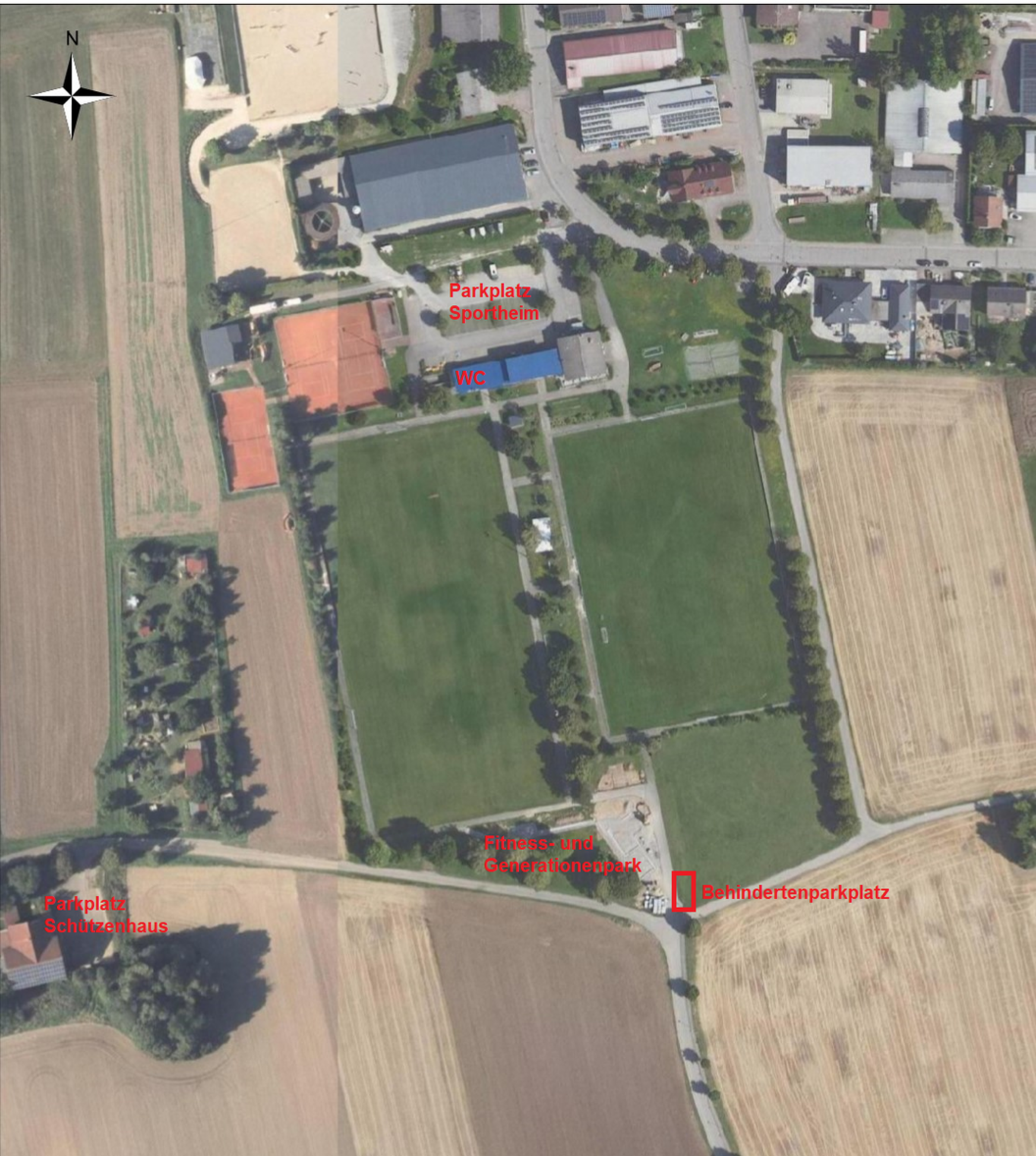 Lageplan zum Fitness- und Generationenpark