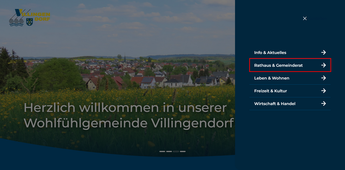 Menüpunkt Rathaus&Gemeinderat